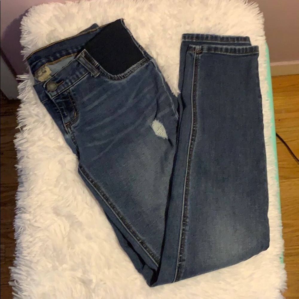 Indigo blue maternity jeans size M (size 8)
